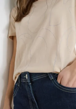 T-Shirt mit Folienprint