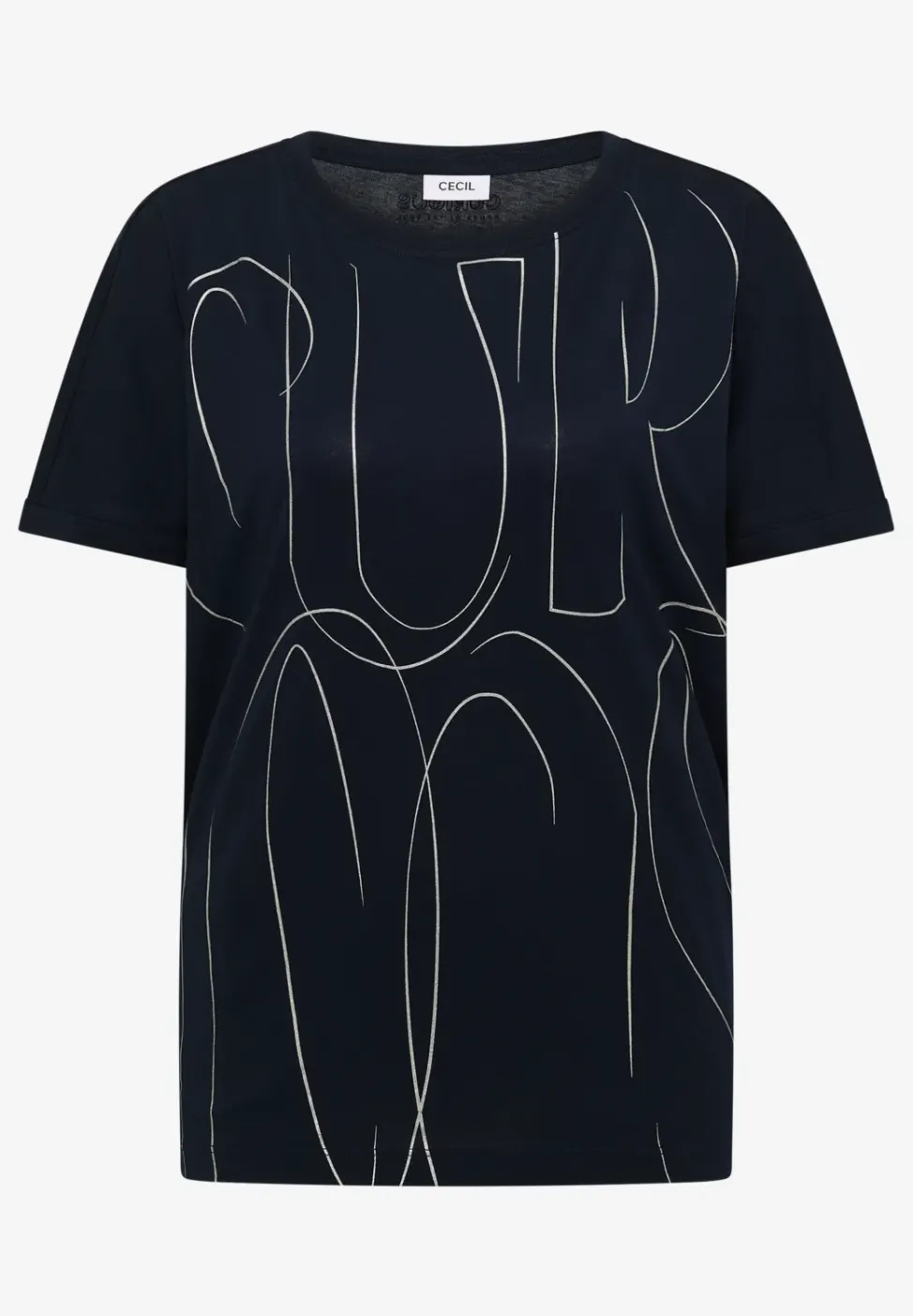 T-Shirt mit Folienprint