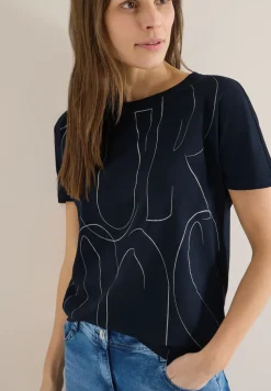 T-Shirt mit Folienprint