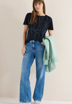 T-Shirt mit Folienprint
