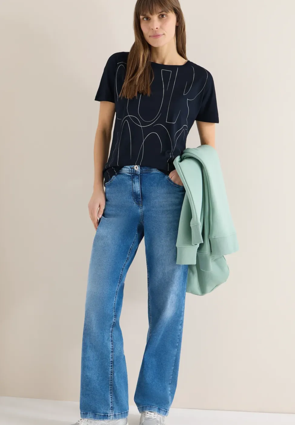 T-Shirt mit Folienprint