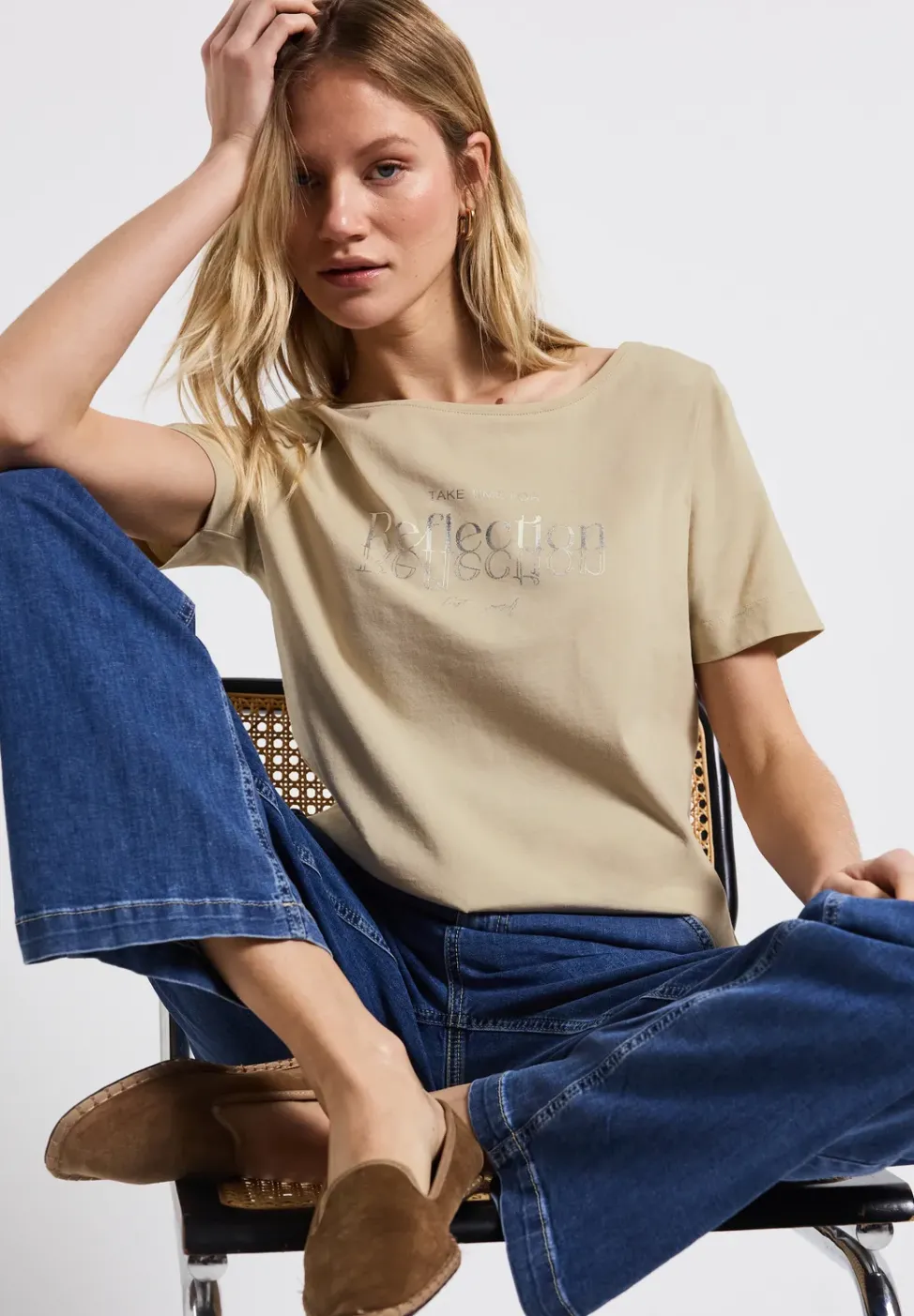 T-Shirt mit Folienwording