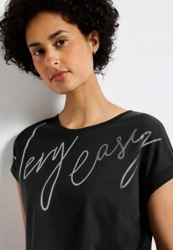 T-Shirt mit Folien-Wording