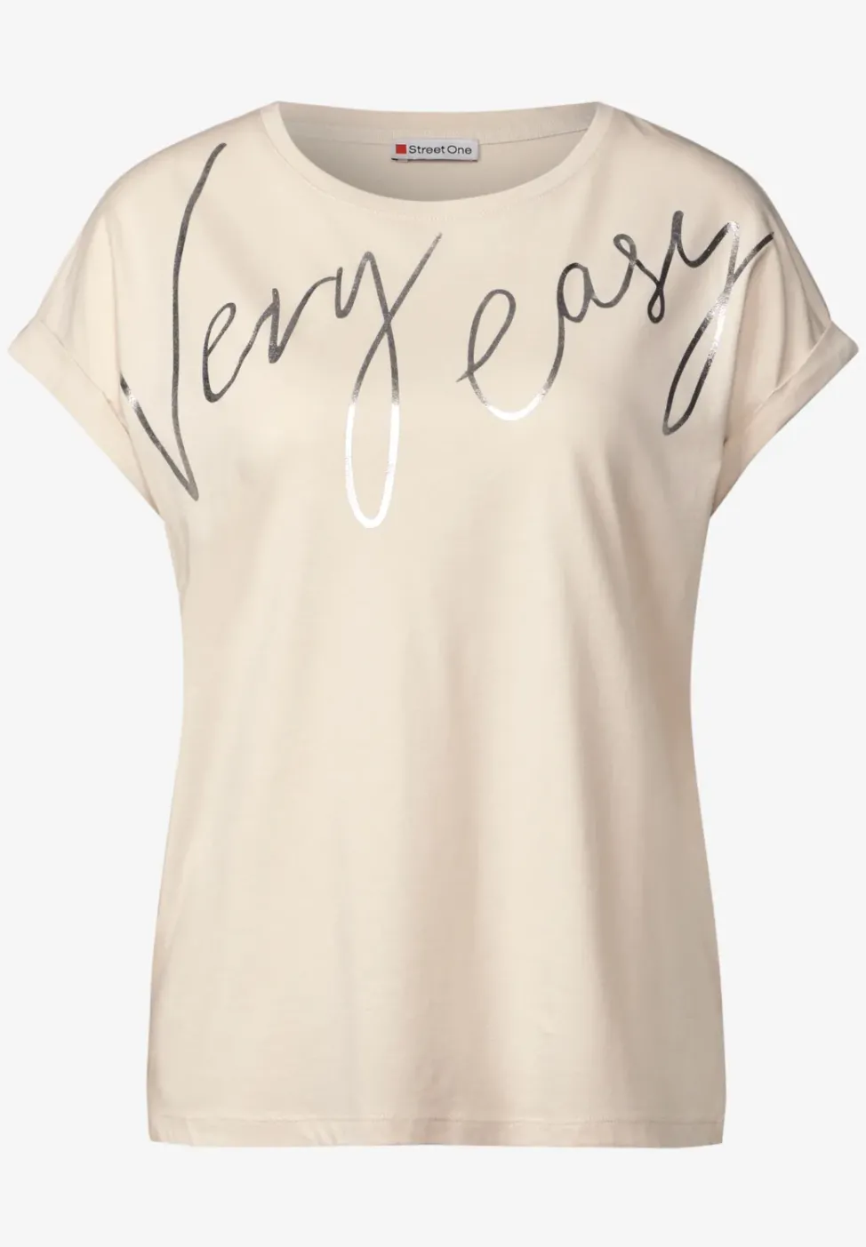 T-Shirt mit Folien-Wording