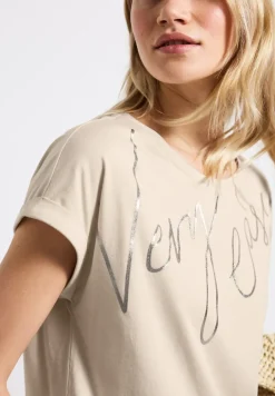 T-Shirt mit Folien-Wording