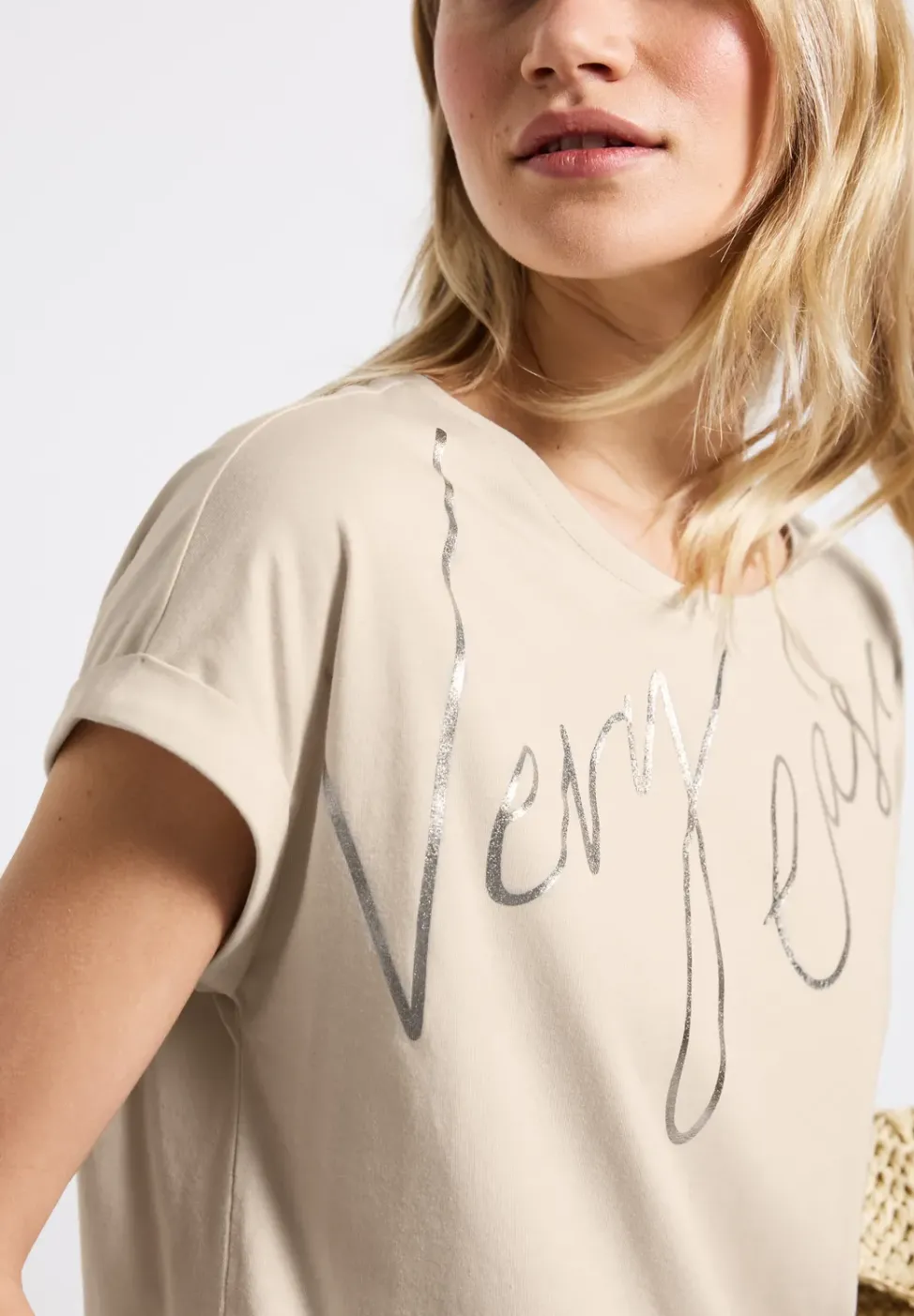 T-Shirt mit Folien-Wording