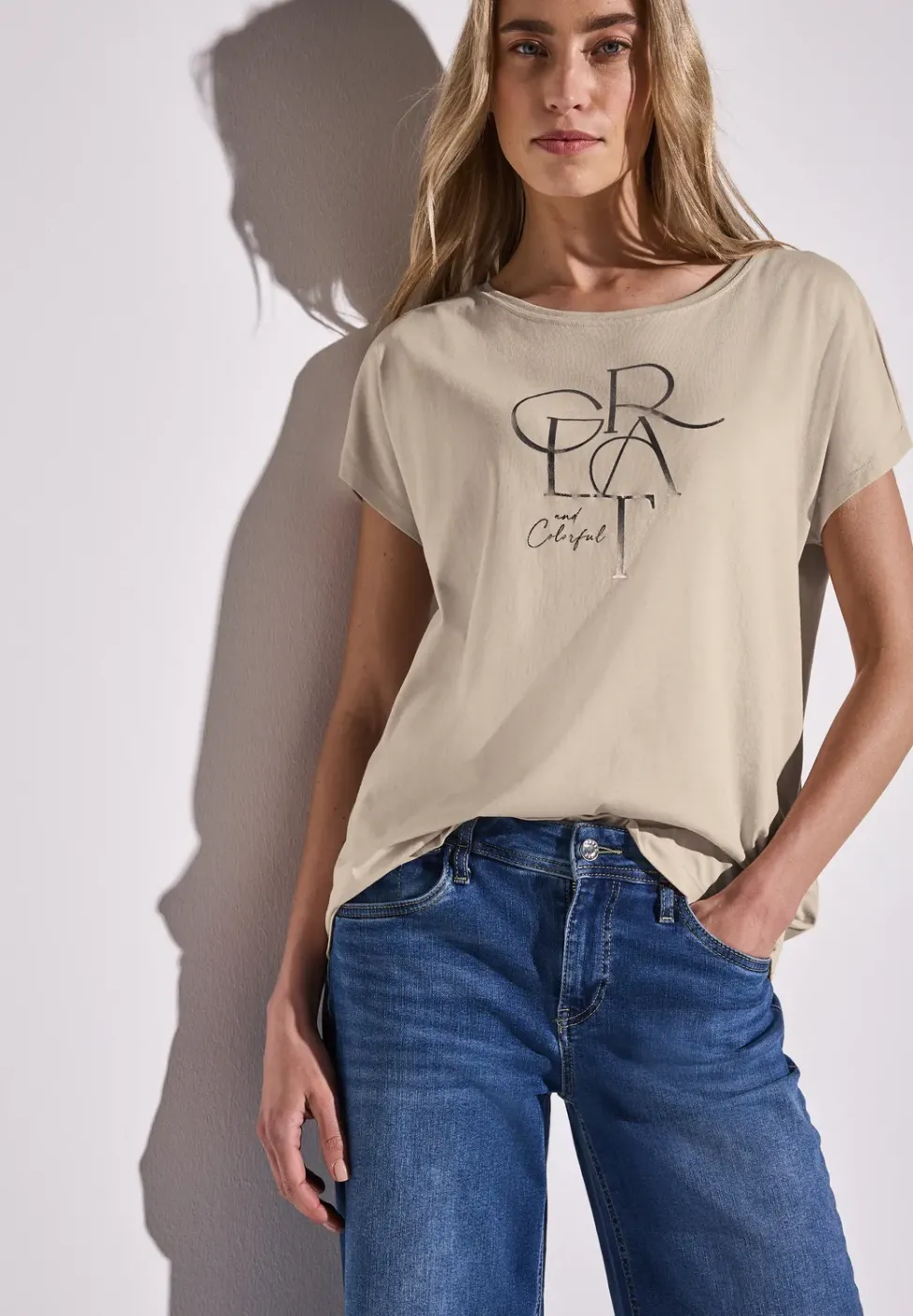 T-Shirt mit Folien Wording