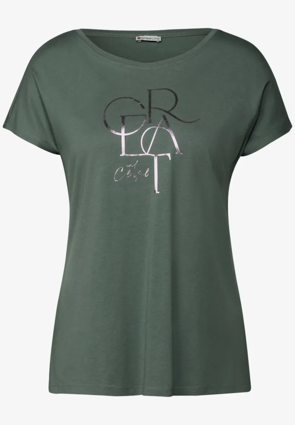 T-Shirt mit Folien Wording