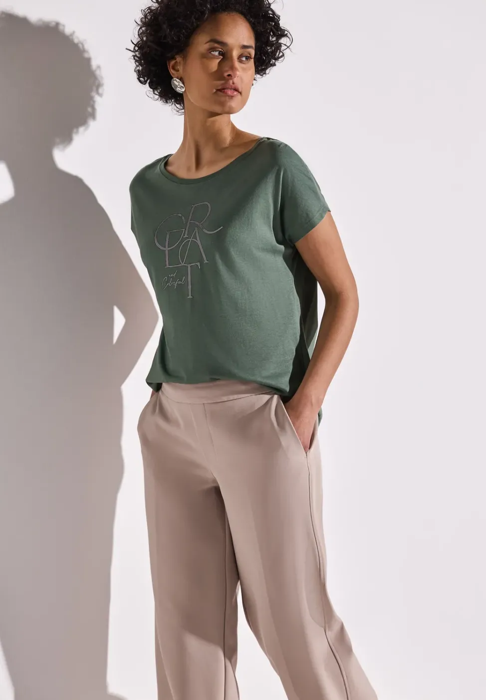 T-Shirt mit Folien Wording