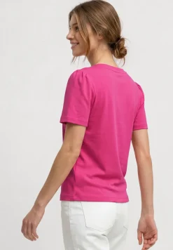 T-Shirt mit gerafftem Ärmel