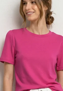 T-Shirt mit gerafftem Ärmel