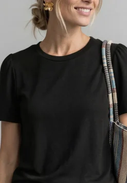T-Shirt mit gerafftem Ärmel