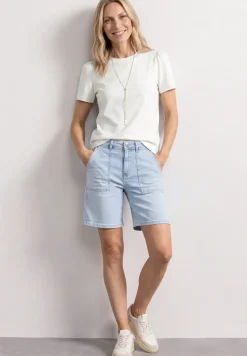 T-Shirt mit gerafftem Ärmel