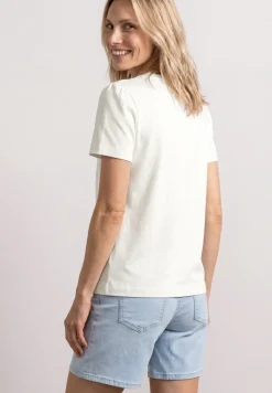 T-Shirt mit gerafftem Ärmel