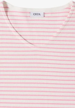 T-Shirt mit gerundetem V-Ausschnitt