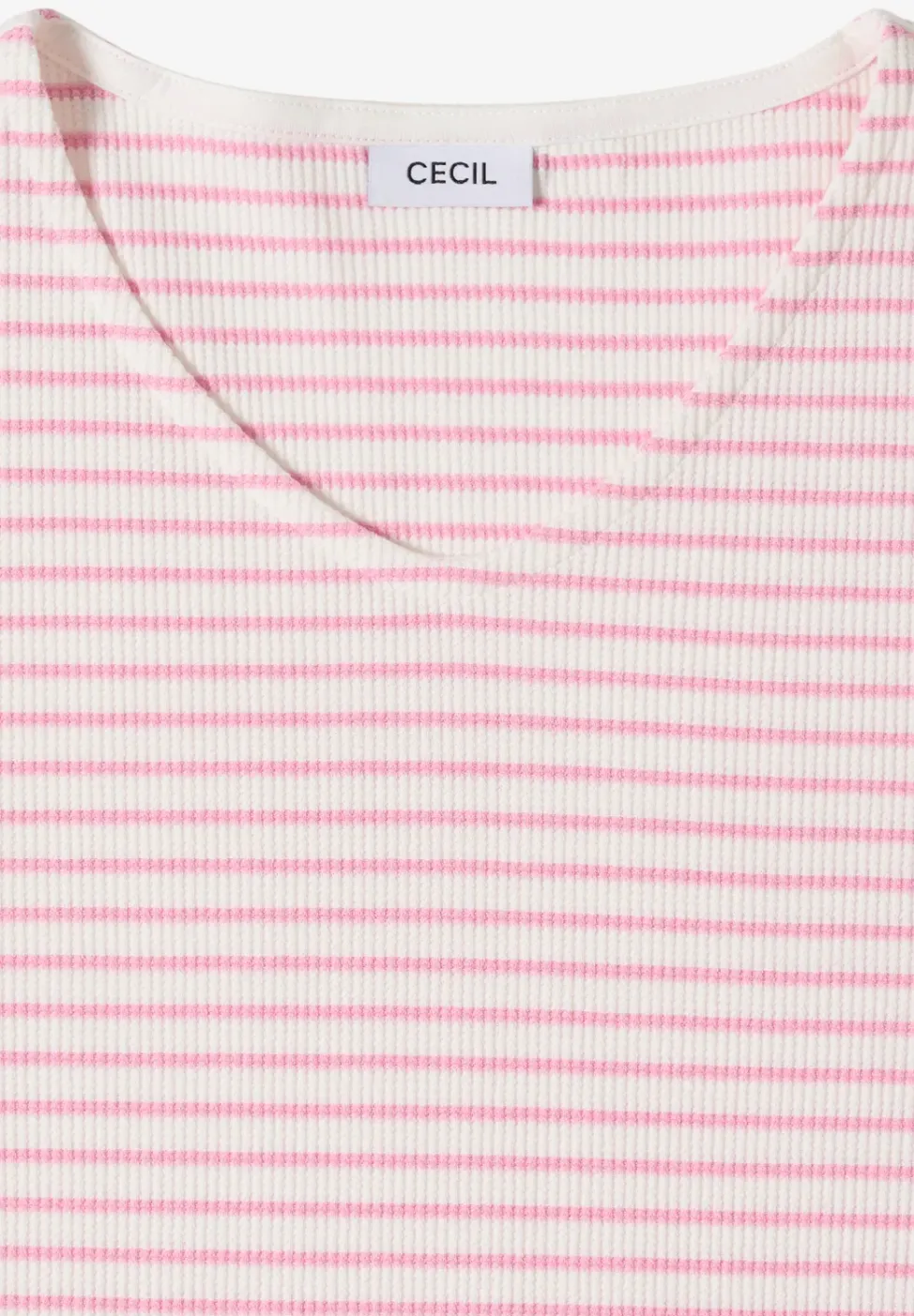 T-Shirt mit gerundetem V-Ausschnitt
