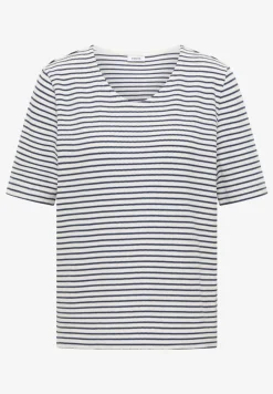 T-Shirt mit gerundetem V-Ausschnitt