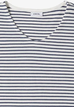 T-Shirt mit gerundetem V-Ausschnitt