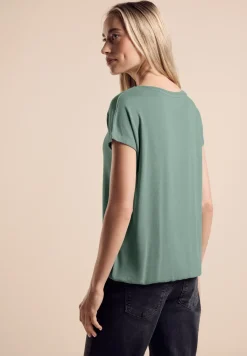 T-Shirt mit Glanz-Detail