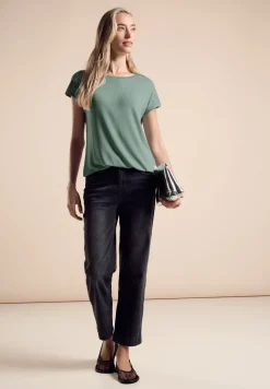 T-Shirt mit Glanz-Detail