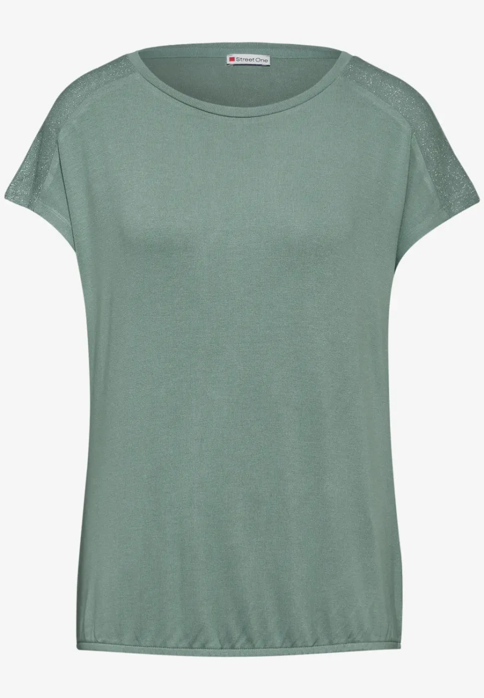 T-Shirt mit Glanz-Detail