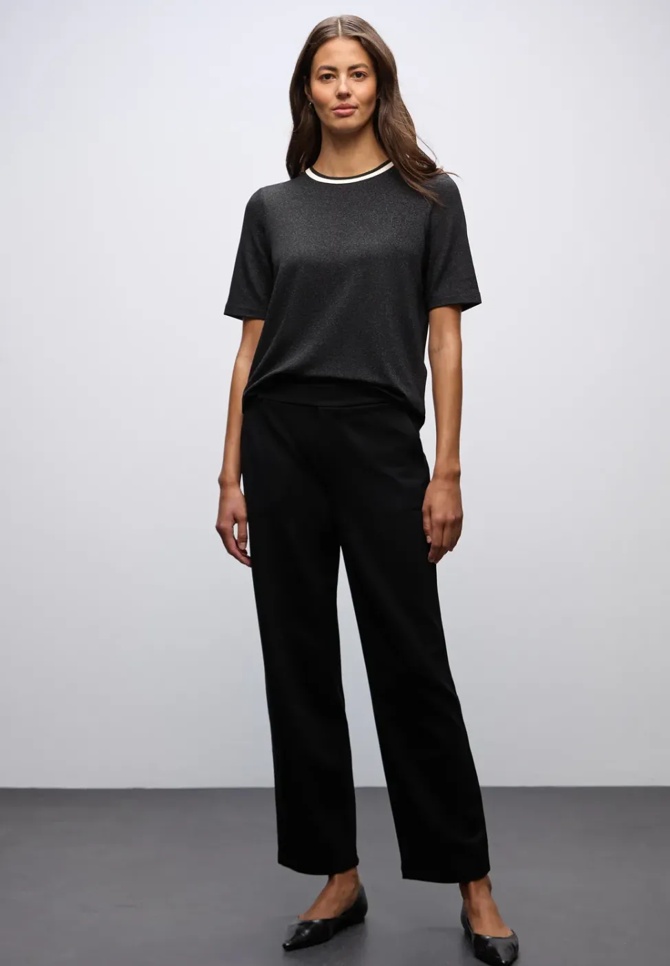 T-Shirt mit Glitzerdetails