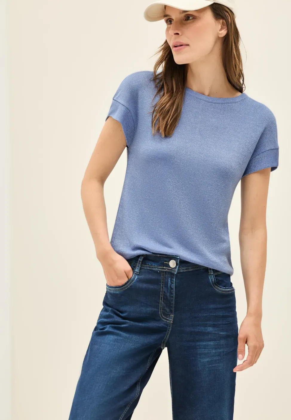 T-Shirt mit Glitzerdetails
