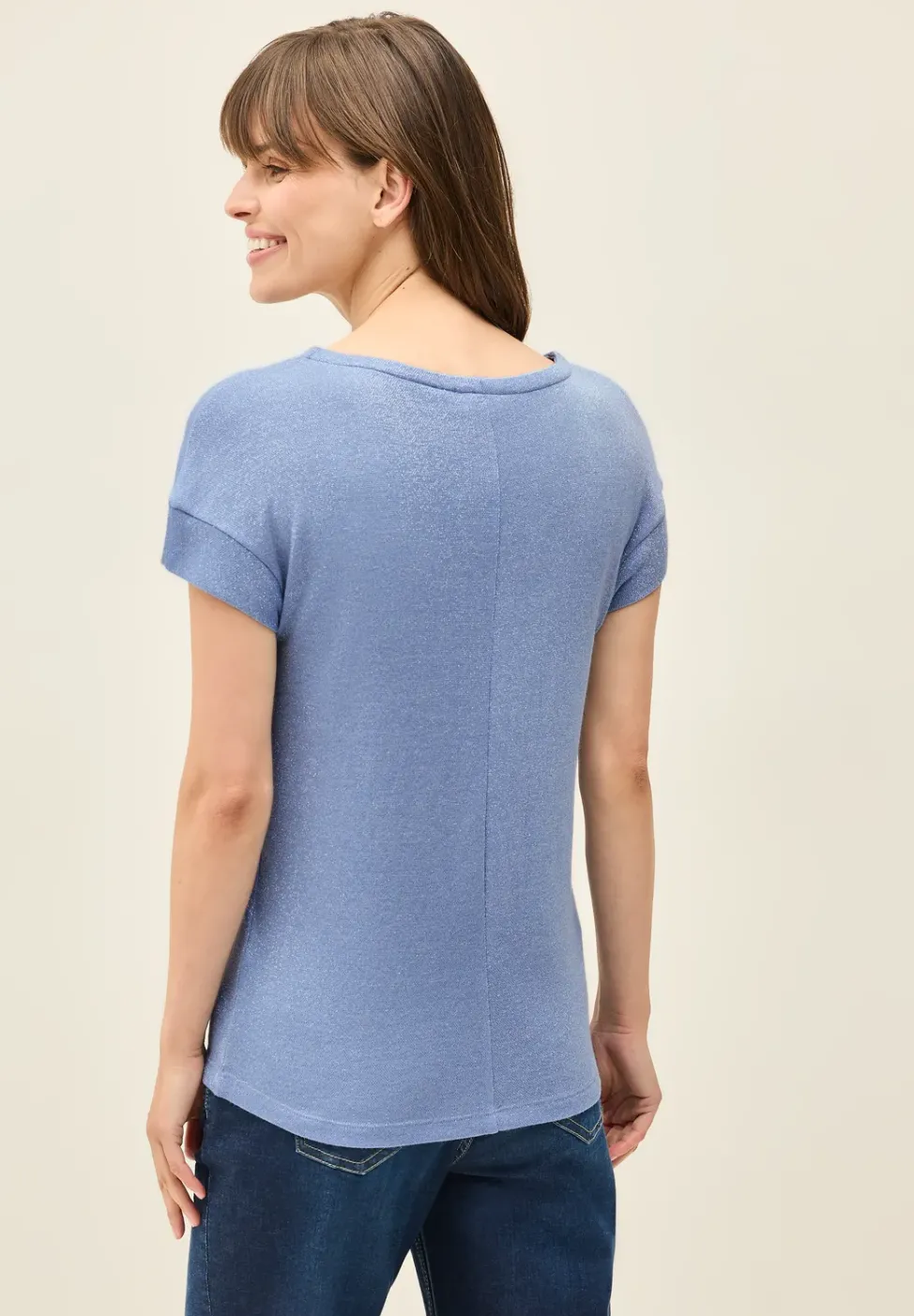 T-Shirt mit Glitzerdetails