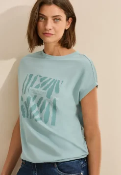 T-Shirt mit Glitzer-Print