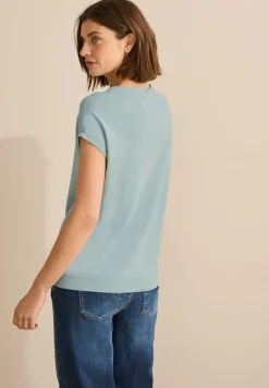 T-Shirt mit Glitzer-Print
