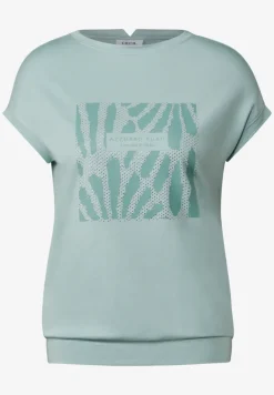 T-Shirt mit Glitzer-Print