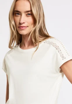 T-Shirt mit Häkeldetails