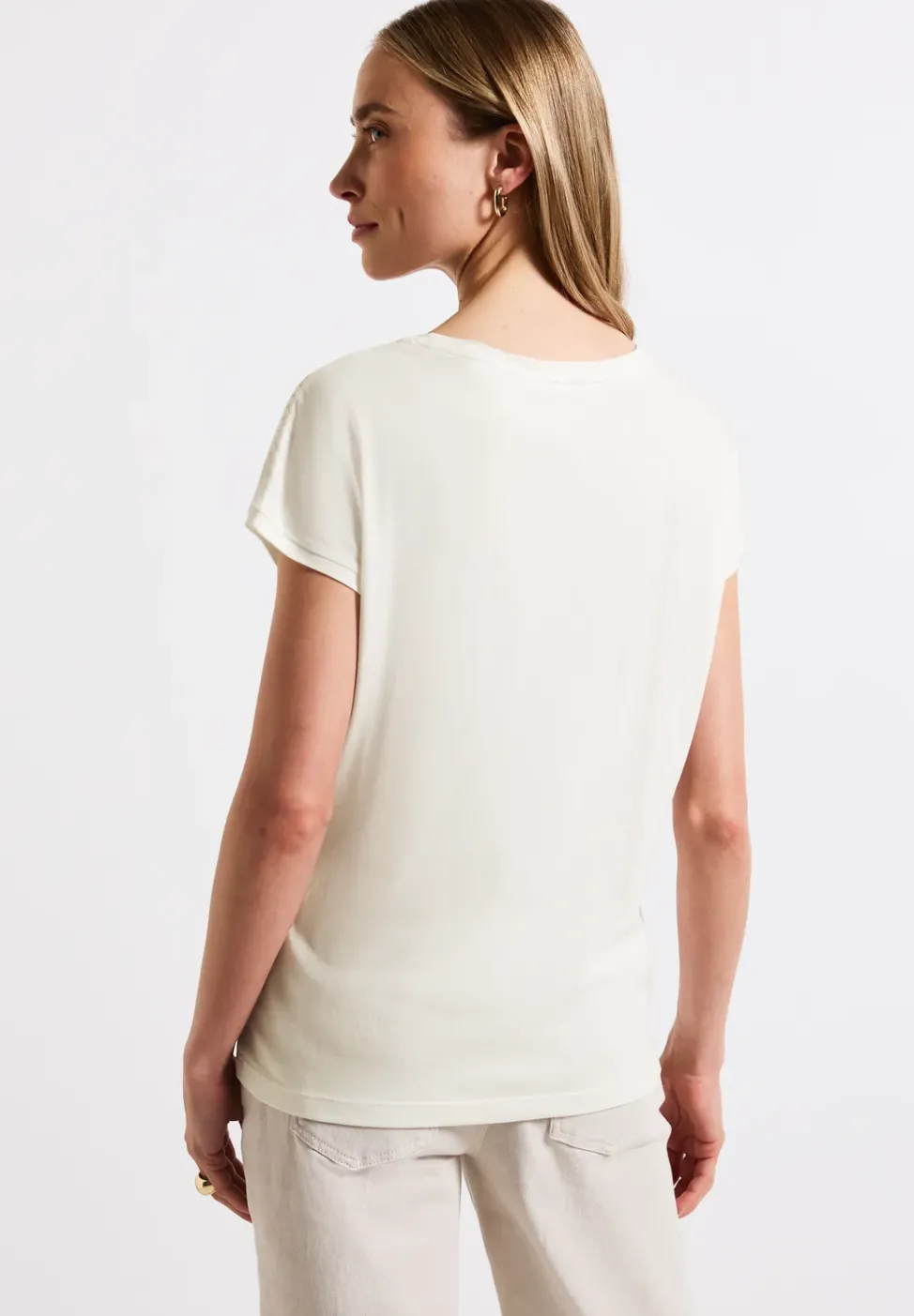 T-Shirt mit Häkeldetails