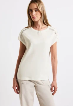 T-Shirt mit Häkeldetails