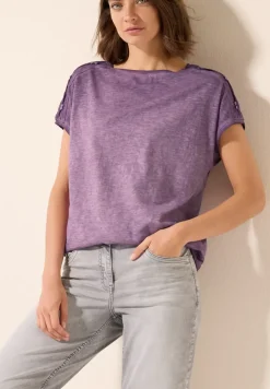 T-Shirt mit Knopfdetail