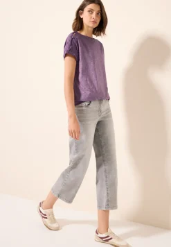 T-Shirt mit Knopfdetail