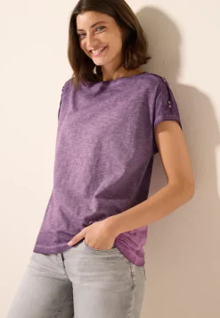 T-Shirt mit Knopfdetail