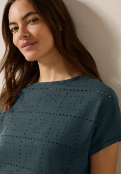 T-Shirt mit Lochmuster