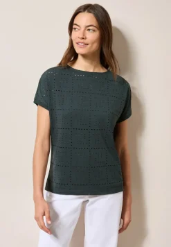 T-Shirt mit Lochmuster