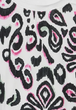 T-Shirt mit Materialmix