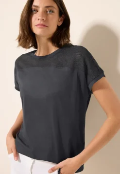 T-Shirt mit Meshdetail
