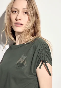 T-Shirt mit Raffung