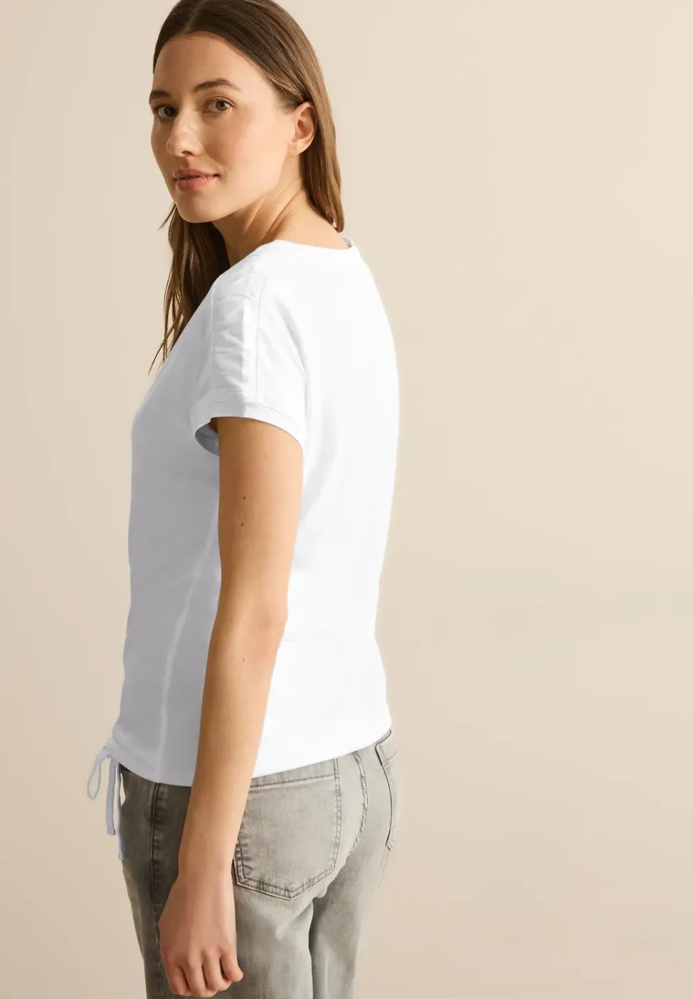 T-Shirt mit Raffung