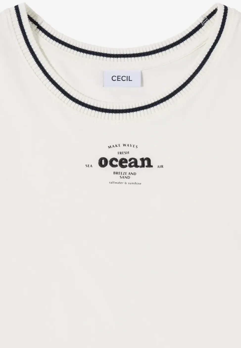 T-Shirt mit Rippdetails