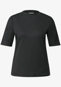 T-Shirt mit Rippstruktur