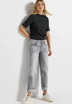 T-Shirt mit Rippstruktur