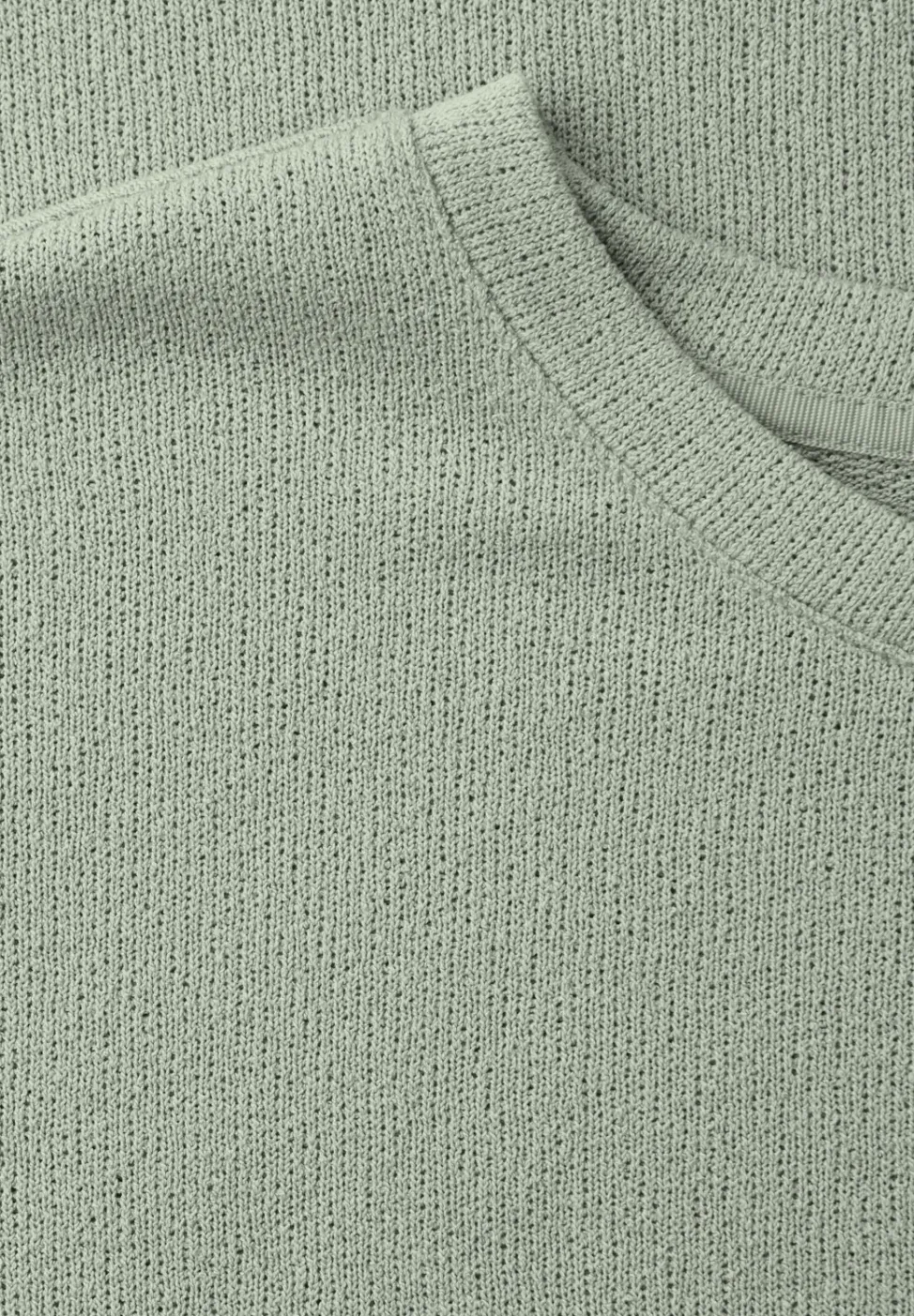 T-Shirt mit Rundhals im Strick-Look