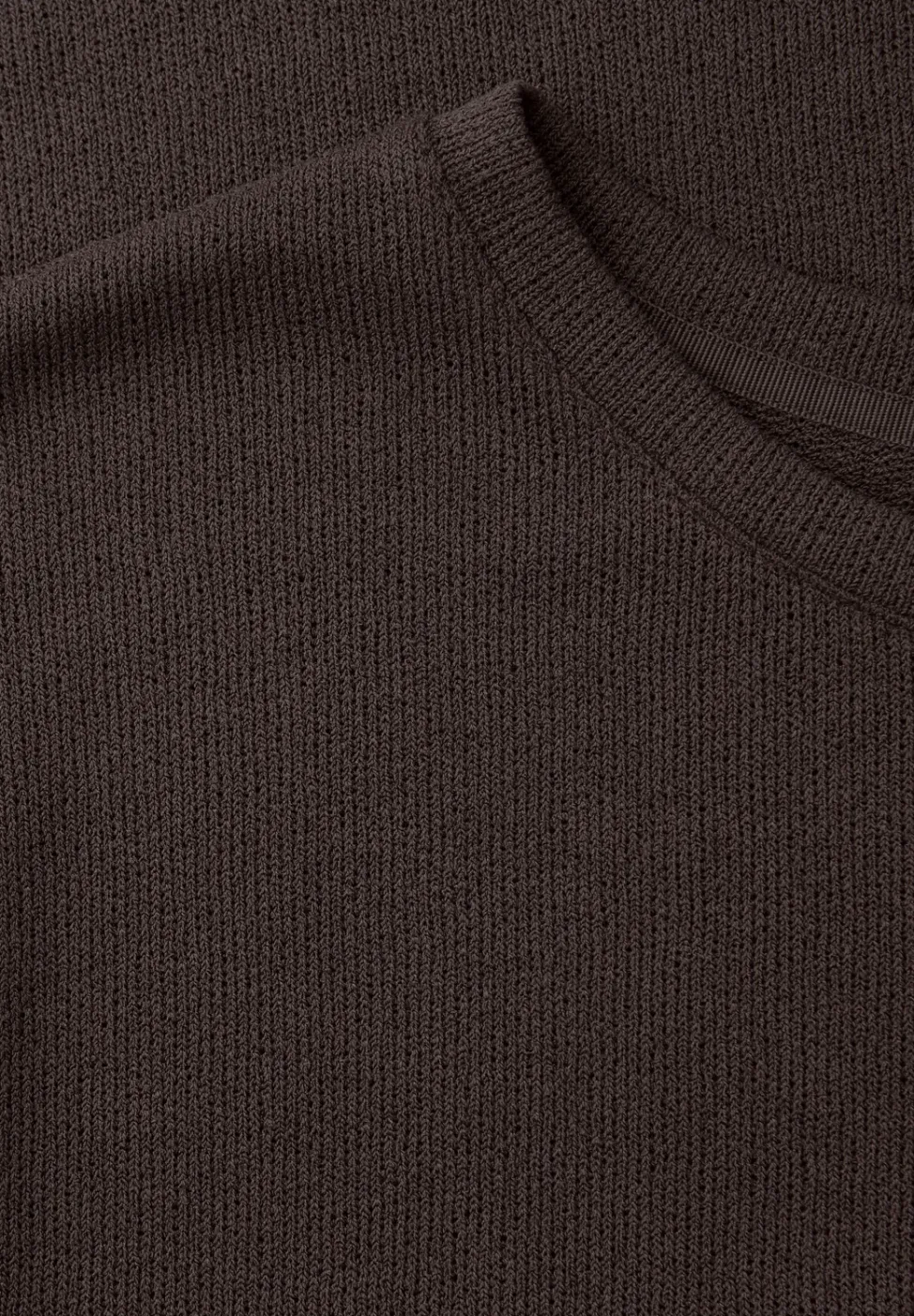 T-Shirt mit Rundhals im Strick-Look