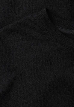 T-Shirt mit Rundhals im Strick-Look