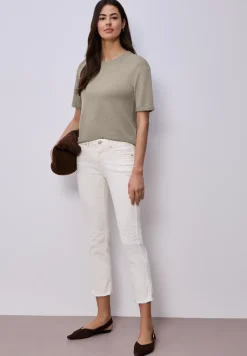 T-Shirt mit Rundhals im Strick-Look